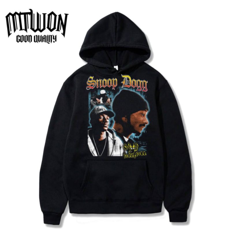 Jaket Hoodie SNOOP DOGG snoopdogg rapp rapper legend jacket non Zipper hitam pria wanita dewasa tee 