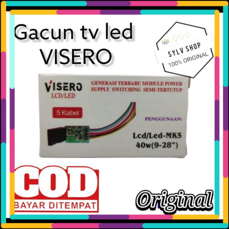 POWER SUPLAY GACUN UNTUK LED LCD 5 KABEL MODUL POWER SUPLAY LED LCD VISERO MK5 40W (9-28)