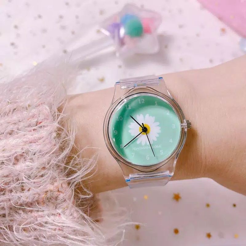 MURAH!! Jam Tangan Casual Wanita Quartz Fashion Retro Korea Motif Floral Terlaris