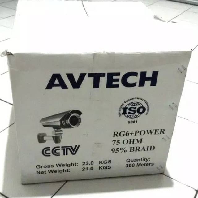 KABEL CCTV AVTECH RG6 + POWER 300M KUALITAS TOP