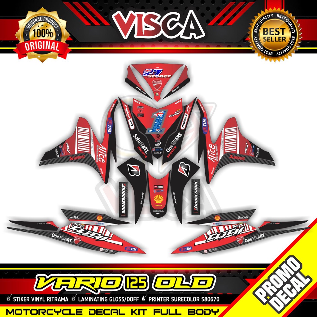 Decal Vario 125 Old Full Body Stiker Vario 125 Old Keren Full Body Striping Vario 125 Old Full Body 