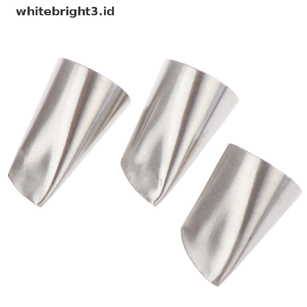 (whitebright3.id) 3pcs Spuit Piping Icing Bentuk Kelopak Bunga Mawar Austin Untuk Dekorasi Kue