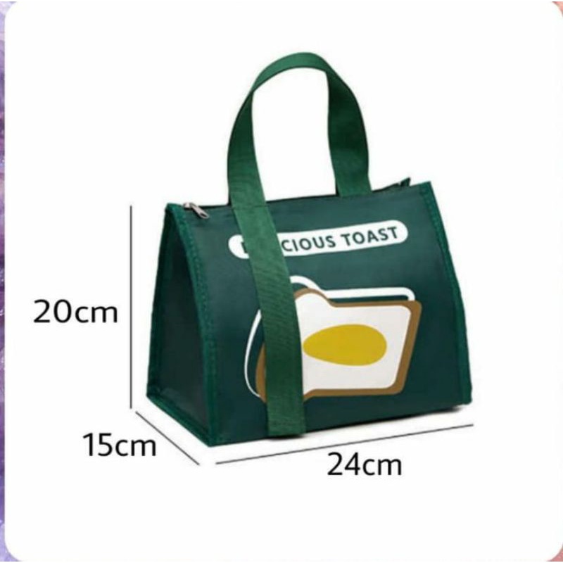 ~ PIYOSHI08 ~ Tas Bekal Anak Kotak Warna / Lunch Bag / Cooler Bag PD136