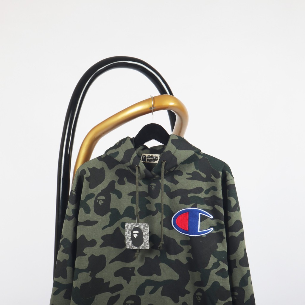 JAKET SWEATER HOODIE BP X CHAMP CAMO UNISEX PREMIUM QUALITY