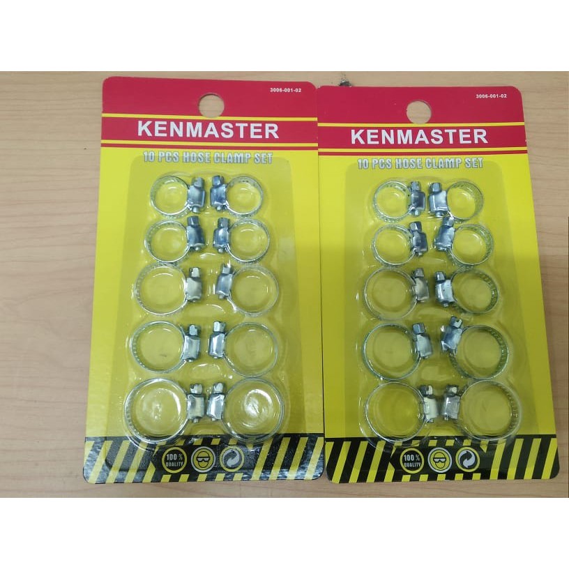 Kenmaster Klem Selang Set 10 Pcs - Hose Clamp Set 10 Pcs