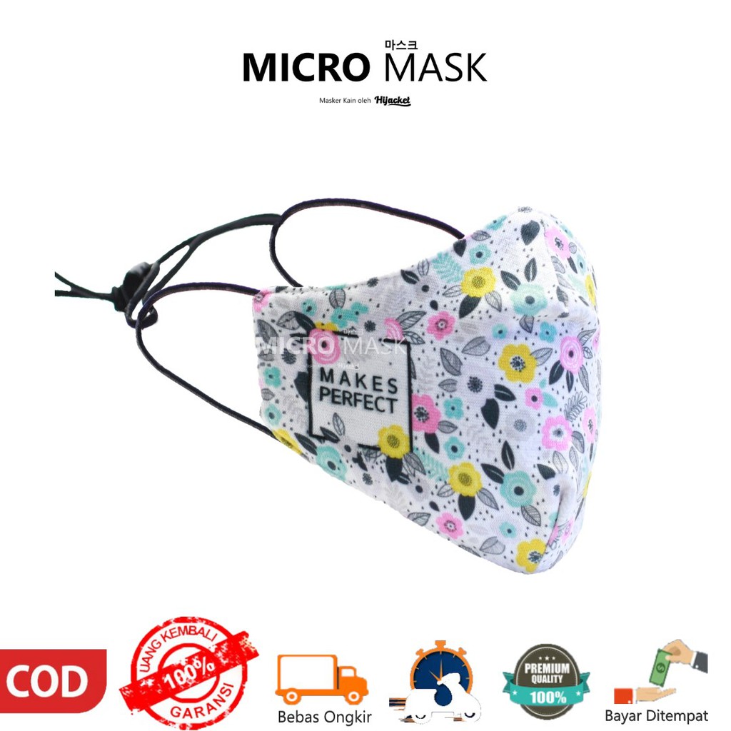 Hijack Mask FACE MASK MOTIF WASHABLE TIEBACK WITH ROSE DESIGN SERIES