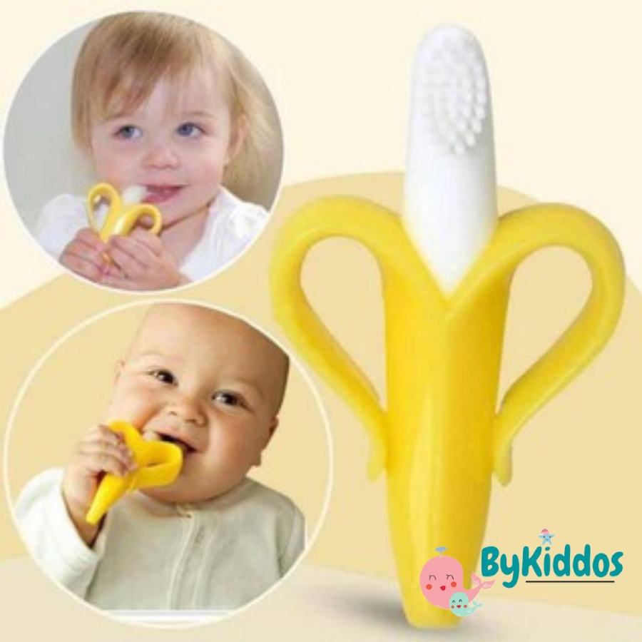 ByKiddos - Gigitan Bayi Bentuk Pisang / Sikat Gigi Bayi Murah Empuk Best Seller