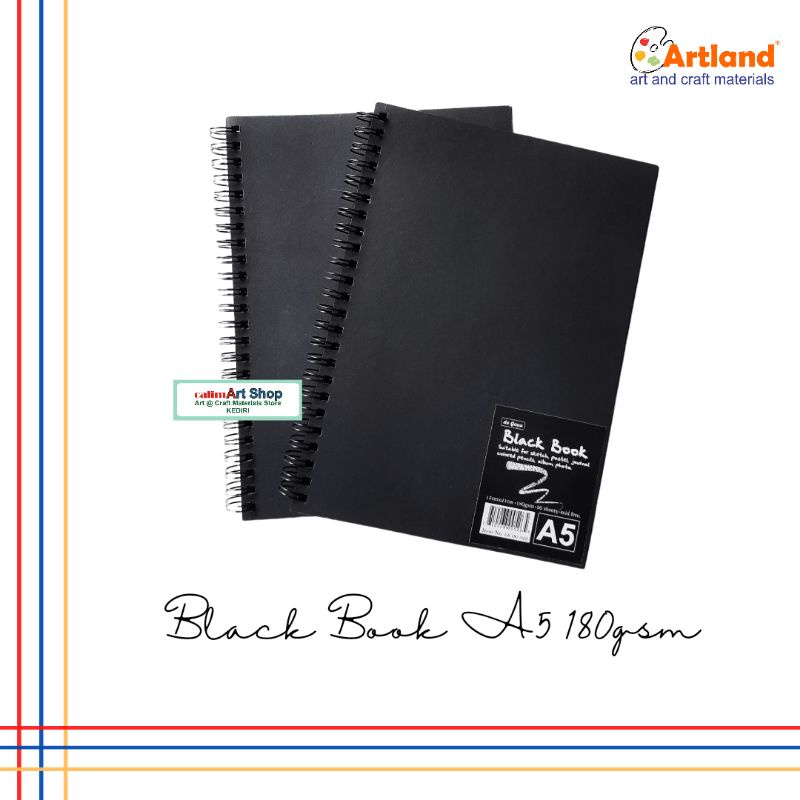 Potentate Sketsa Hitam / Black Pad / Black Book Spiral A5