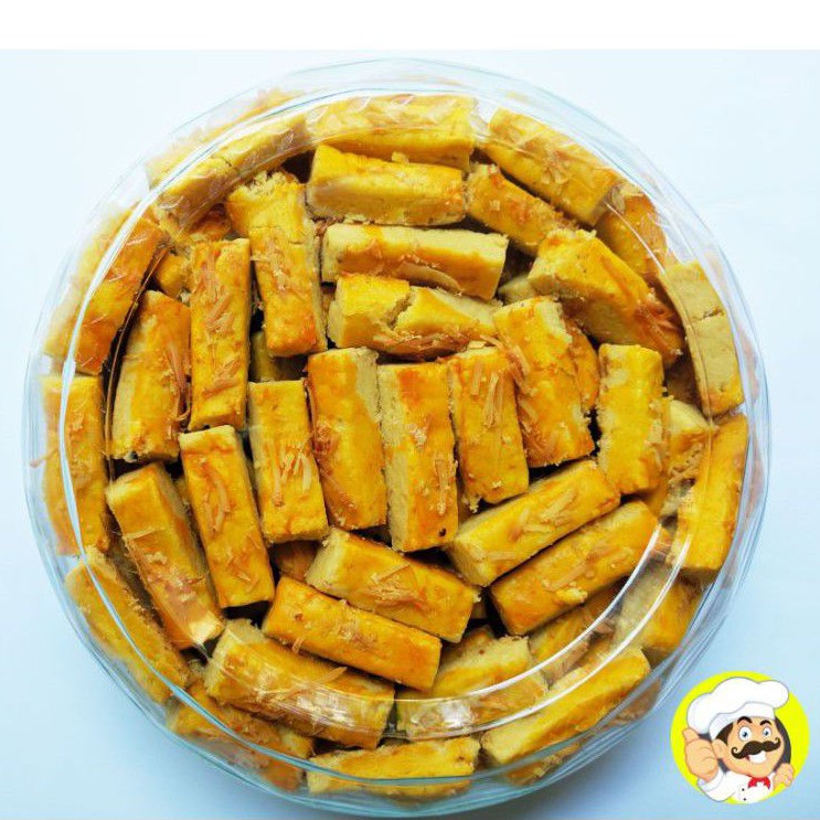 

Kue Kering Roti Kastengel 1Toples isi 250grm-750grm