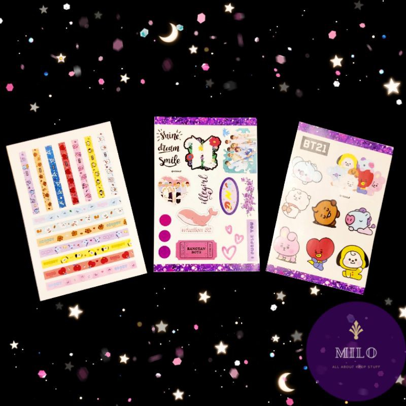 STICKER BTS BT21 STIKER SET (no cutting)