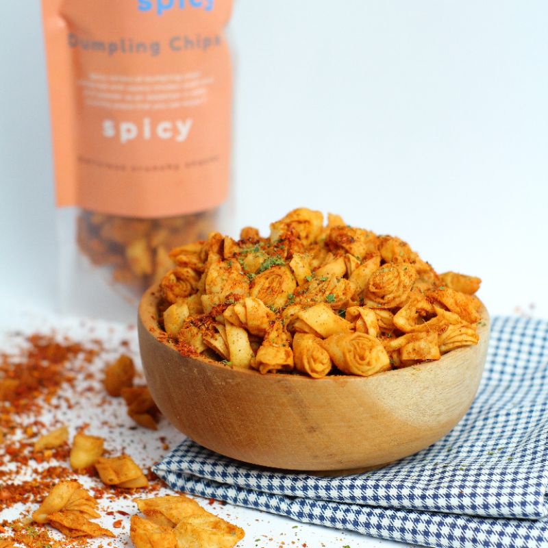 

SNACK - KERIPIK PANGSIT RASA PEDAS / SPICY - DUMPLING CHIPS [MAKANAN RINGAN]