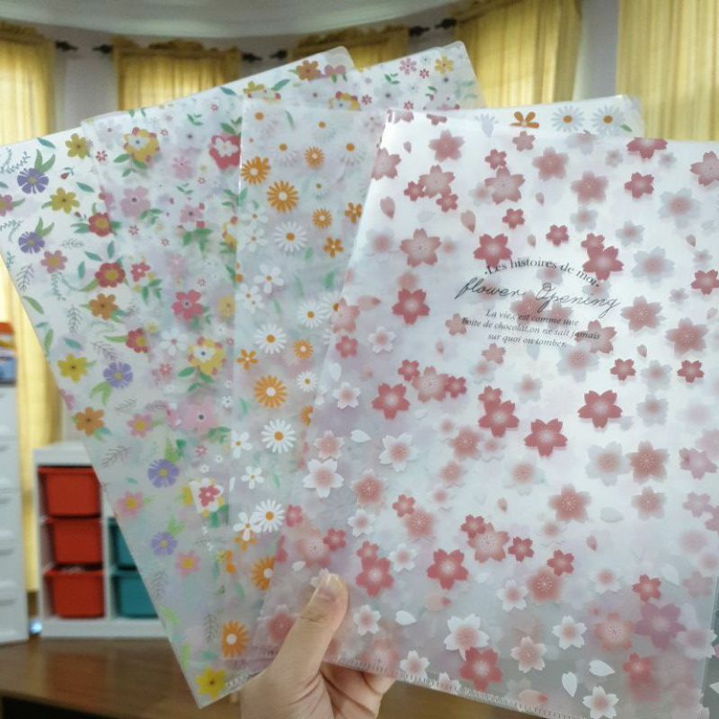

File Folder dengan 5 Pembatas Dengan Karakter Bunga Bahan Plastik Anti Air