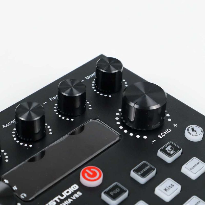 Soundcard TaffSTUDIO Mixer USB External Sound Card Bluetooth Amplifier V8S