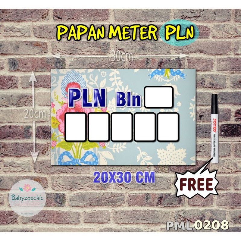 

Zoe Papan Meter Listrik PLN PAM motif Unik - Shabby 08
