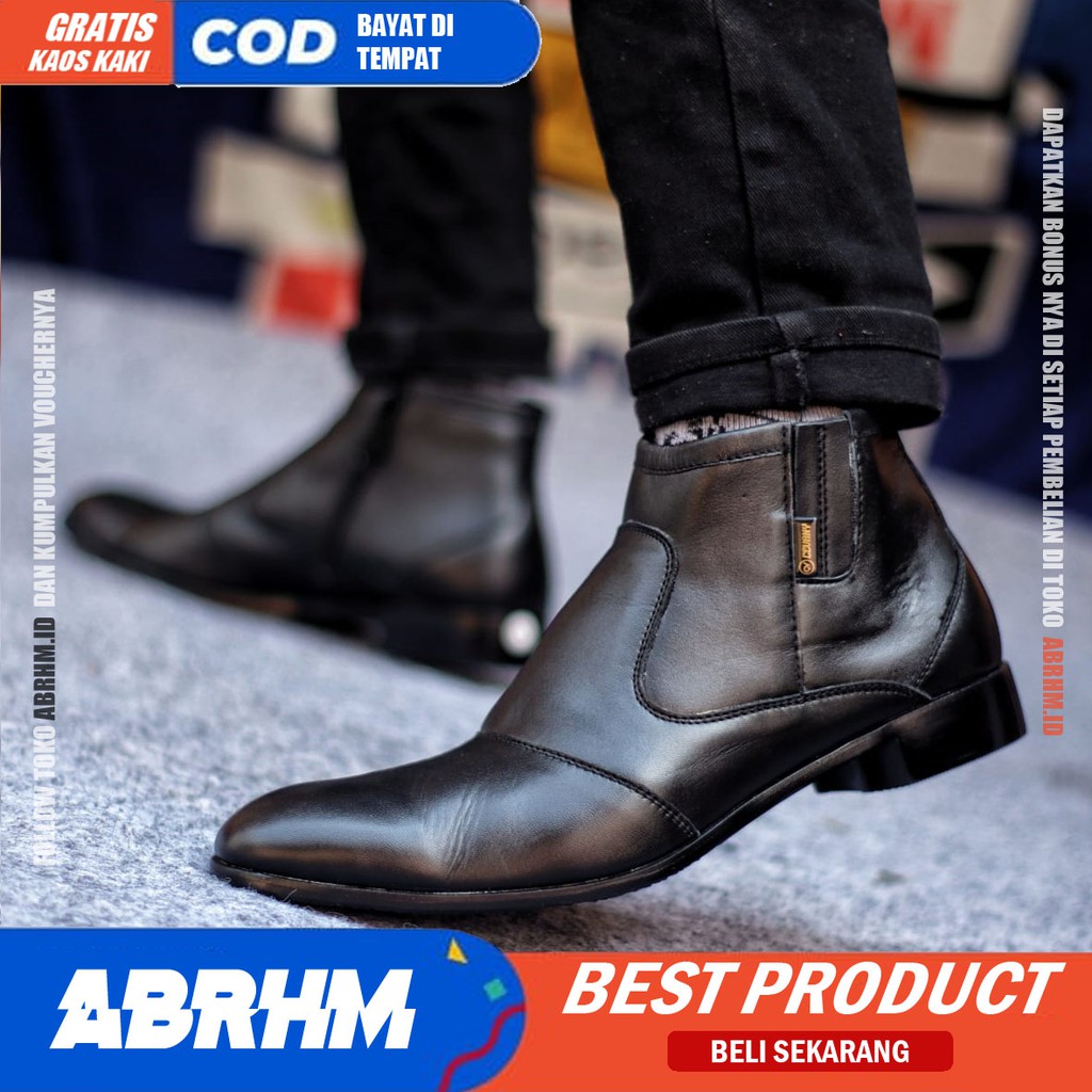 ABRHM X FOX Sepatu Formal Pria Sepatu Pria Casual Pantofel Sepatu Kasual Oxford Kerja Kantor Kuliah Kondangan Gaya Keren Kekinian Original Murah Terlaris