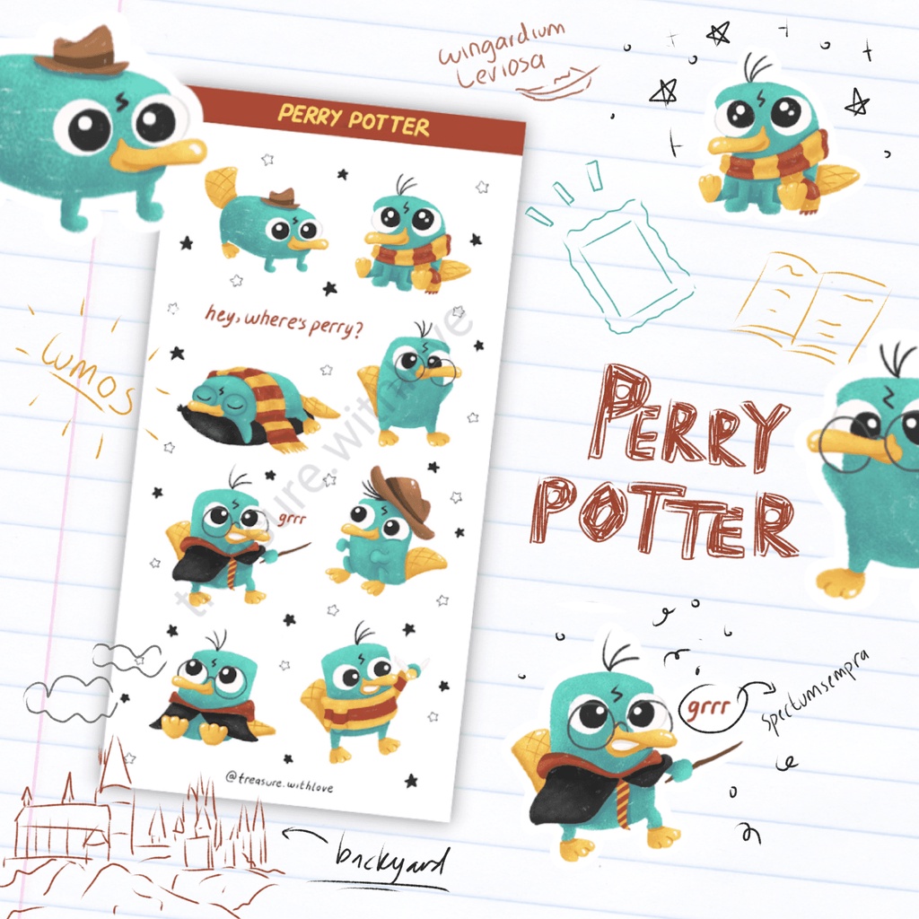 

MINI STIKER PERRY POTTER (waterproof, kiss cut, doff)