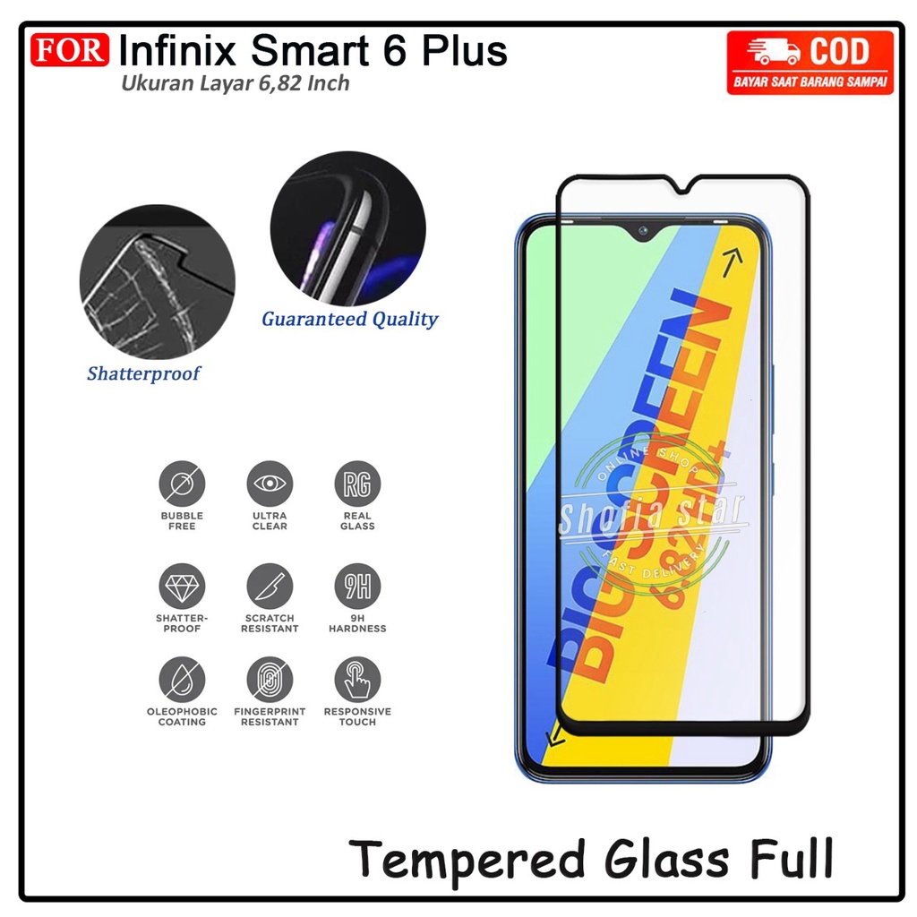 Anti Gores Ceramik Blue Light Infinix Smart 7 6 Plus Anti Radiasi Kaca Full Cover