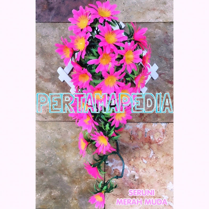 C5 Bunga SERUNI/Bunga Plastik/Rumput Plastik/Daun Rambat Plastik/Busa Bunga/Bunga Matahari Kecil-5