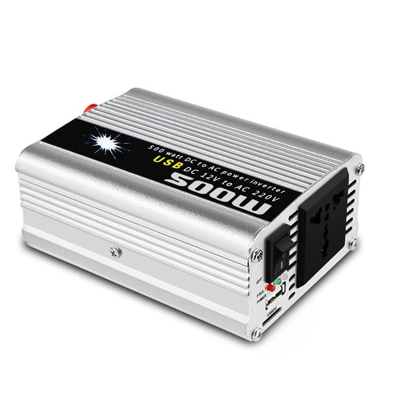 Car Power Inverter 500W DC 12V to AC 220V Inventer DC 12V ke AC 220V