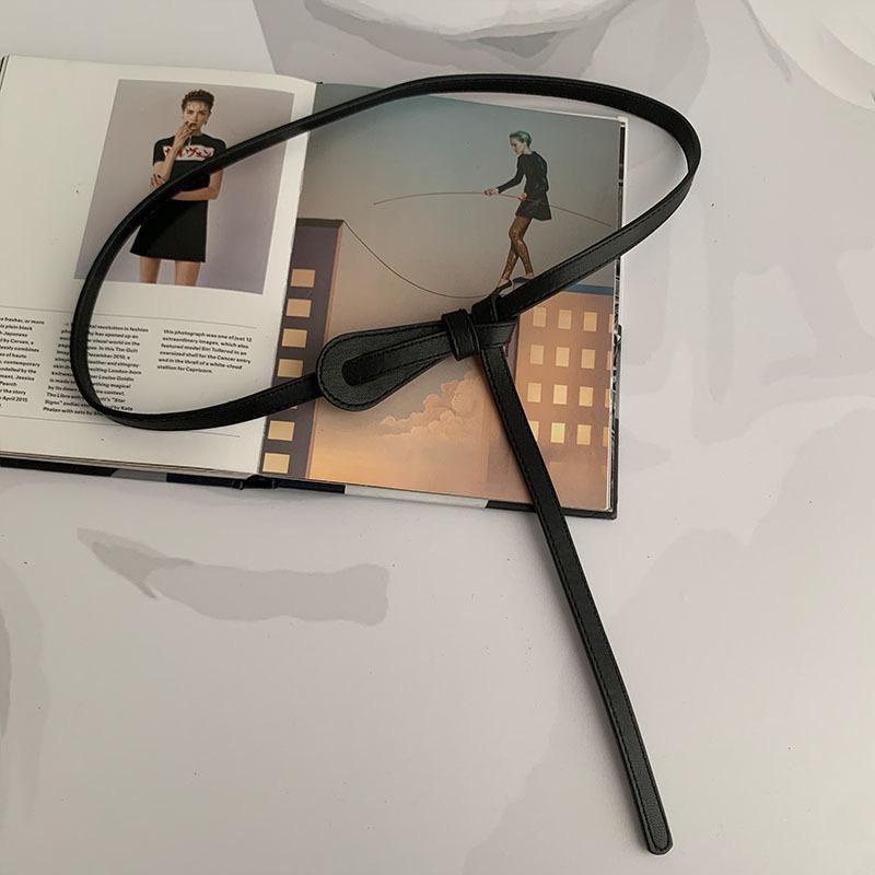 HOPYLOVY Belt Wanita Knotted Waist Ikat Pinggang Wanita Silang Simple Wide Lilit Leilani