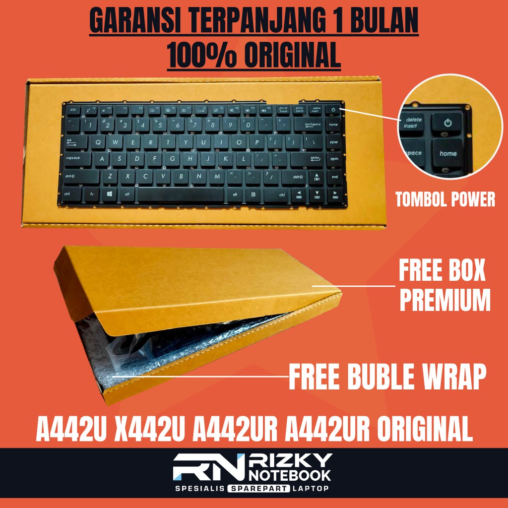 Keyboard LAPTOP Asus VivoBook A442 A442u A442uf A442uq A442ur X442 ORIGINAL