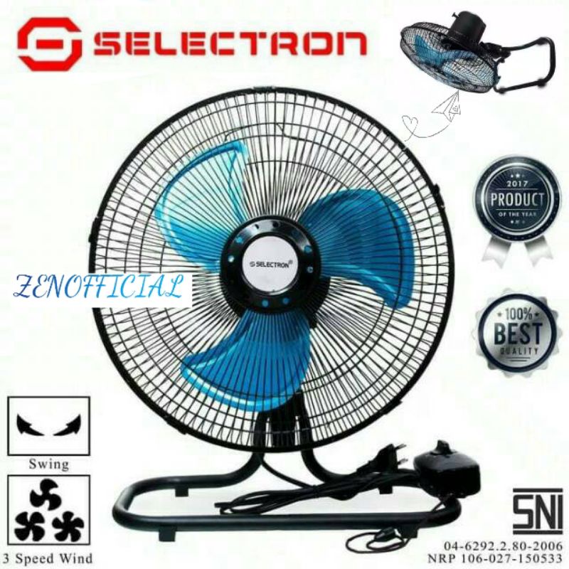 SELECTRON Kipas Angin Besi Tornado 12" Meja + Dinding / kipas Angin Meja  / Kipas Angin Dinding