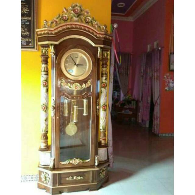 Jam hias mawar - jam hias - mebel Jepara