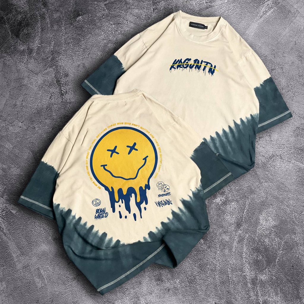 BAJU KAOS OVERSIZE TIE DYE / OVERSIZE T-SHIRT TIE DYE "smile" KAOS OVERSIZE MURAH BERKUALITAS PREMIU