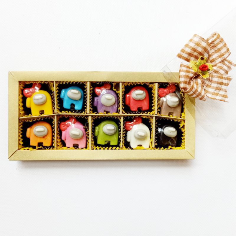 

(bisa cod) Kado coklat s10 among us /frozen /unicorn /ML /sushi /princess /baby shark /littlepony /a