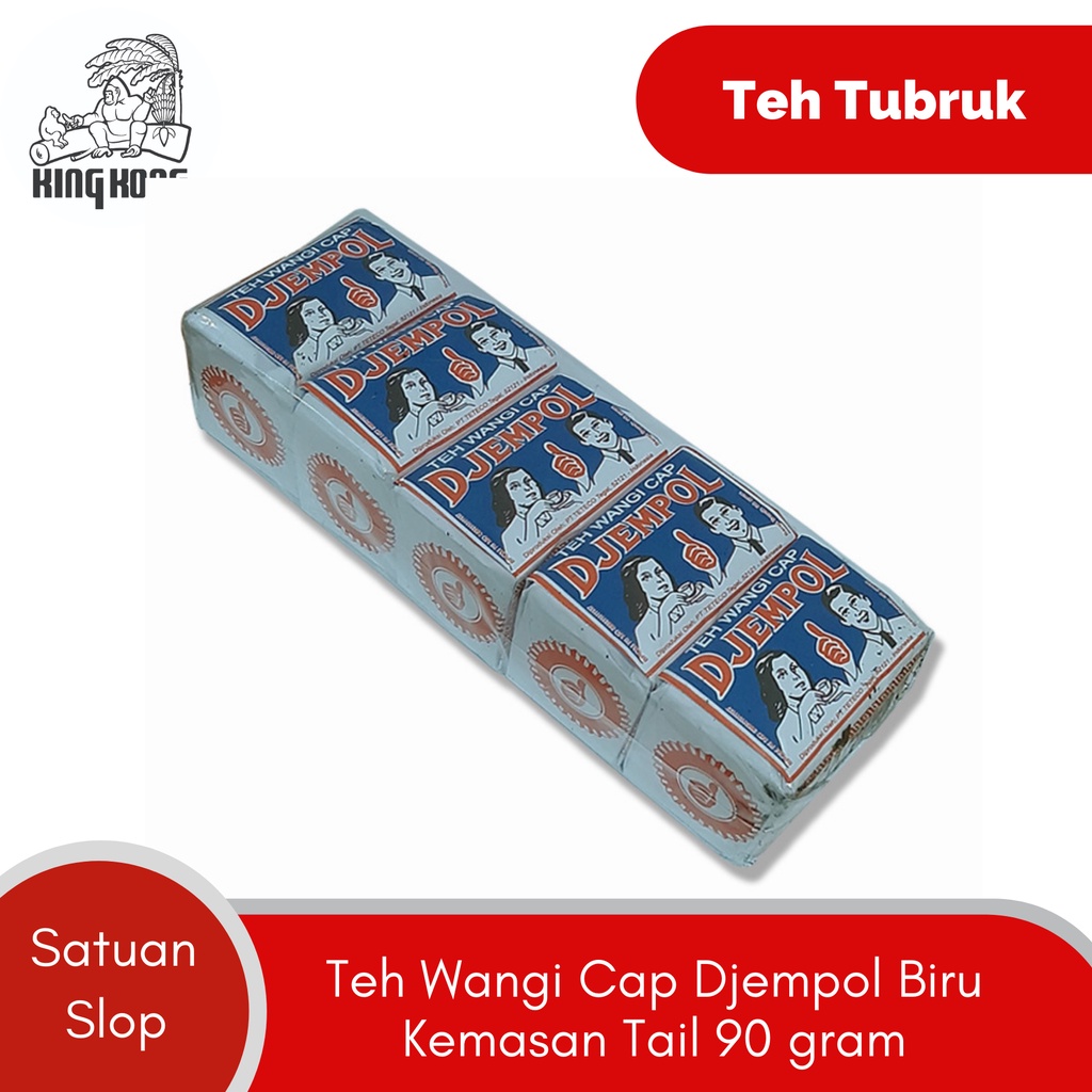 Teh Wangi Cap Djempol Biru Kemasan Tail 90 gram 1 Slop @5 pcs