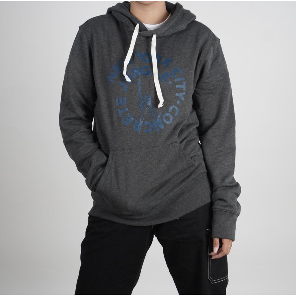 HOODIE AEROPOSTALE PULL OVER-Dark Grey