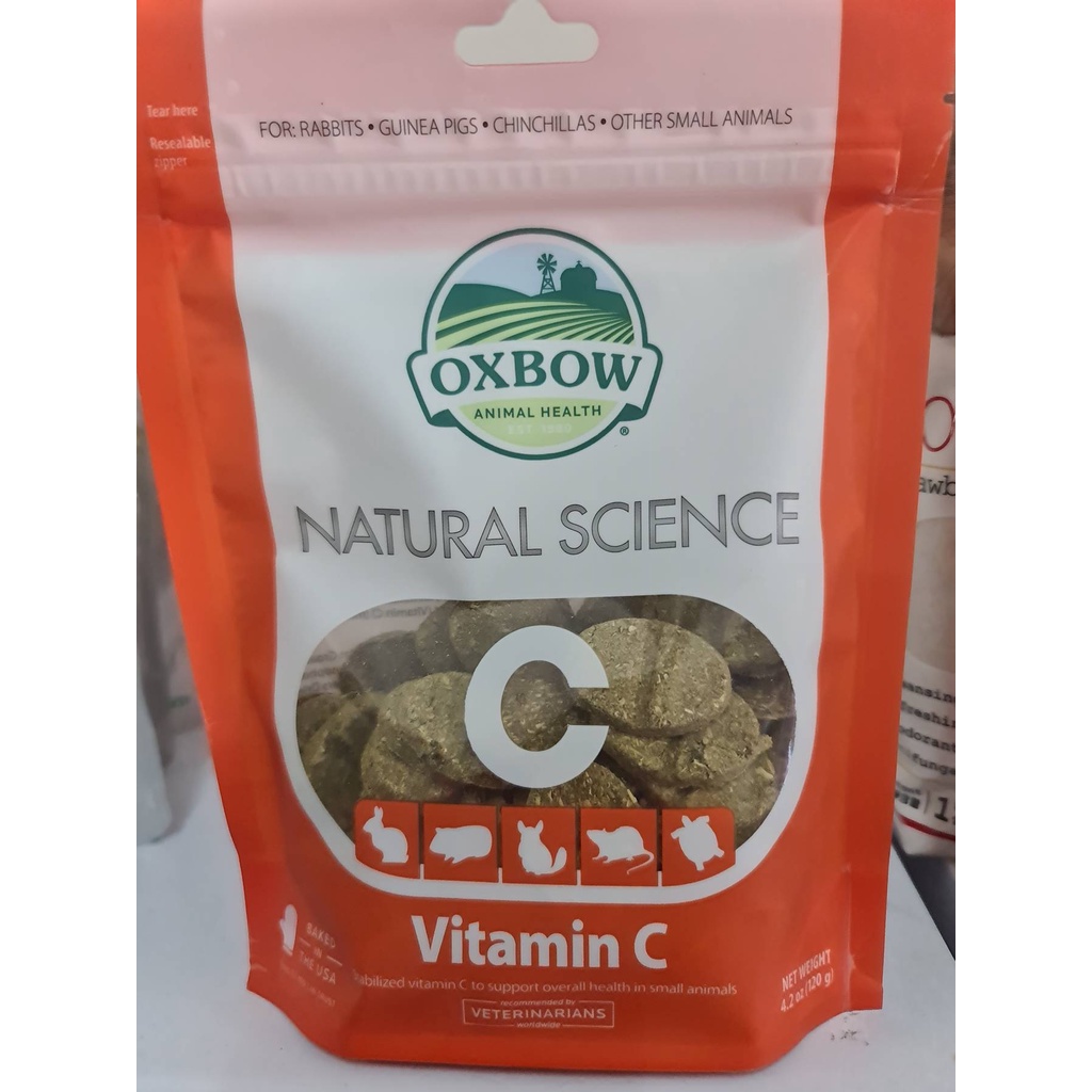 Satu Butir Oxbow Vitamin C 120gr Oxbow Natural Science Vitamin C 120gr Untuk Kelinci , Guinea Pig Hamster Reptil