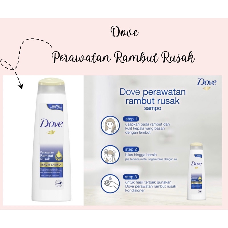 Jual Dove Shampoo Perawatan Rambut Rusak 135ml Shopee Indonesia 