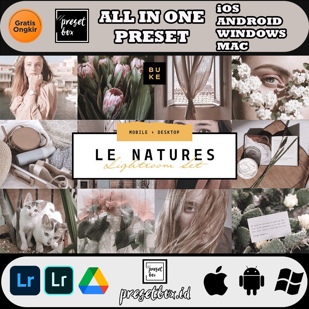 BK - LE NATURES (Natural Look) Lightroom Preset Android iOS Windows