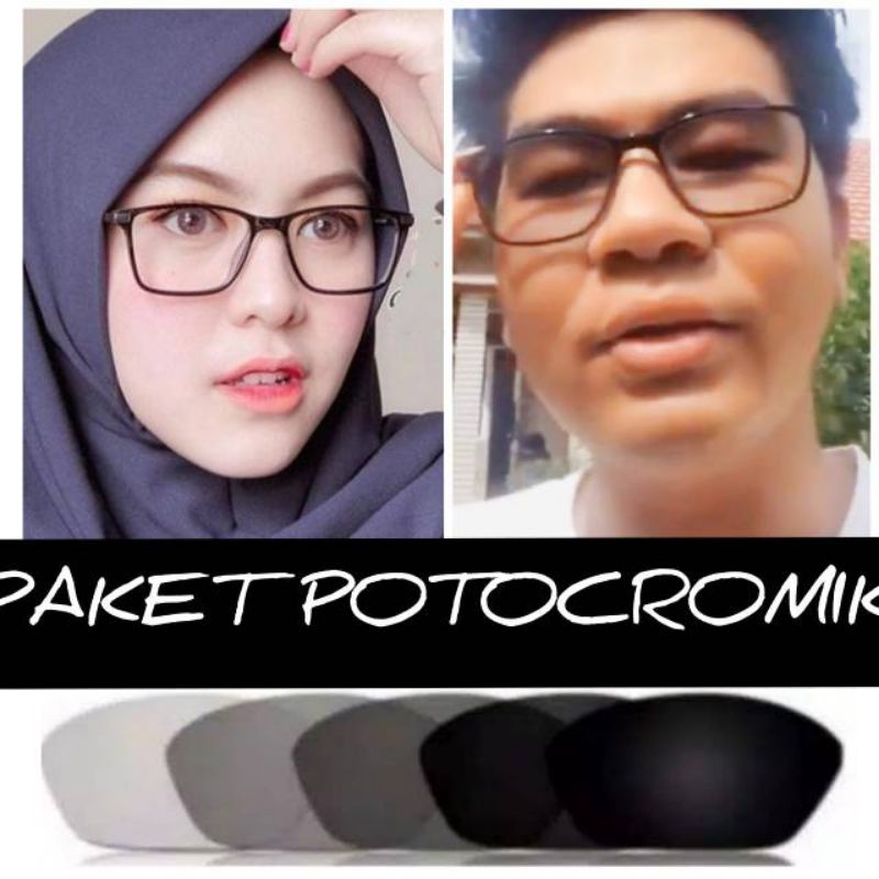 kacamata lensa photocromic antiradiasi boleh pilih yang blueray bisa normal minus plus cilinder tergantung permintaan sampai minus 5 cyl 2 harga masih sama tulis saja pesanan kaka di catatan saat order free box lap cairan pembersih kode 3121 size50-18-140