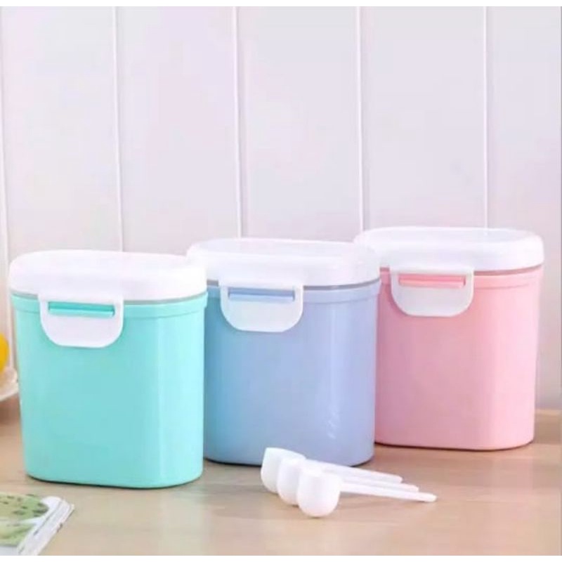 TEMPAT WADAH KOTAK BOX PENYIMPANAN SUSU BUBUK  FORMULA MURAH LUCU ANAK BAYI  IMPORT uk S  dan uk L sdh PLUS BUBBLE/KARDUS AMAN