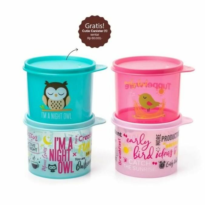 favorit] cutie canister tupperware 3pcs free 1pcs