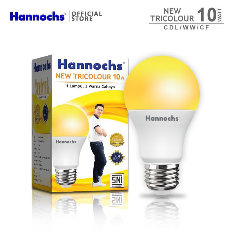 Lampu LED Hannochs Tricolor / LED 3 Warna 10W