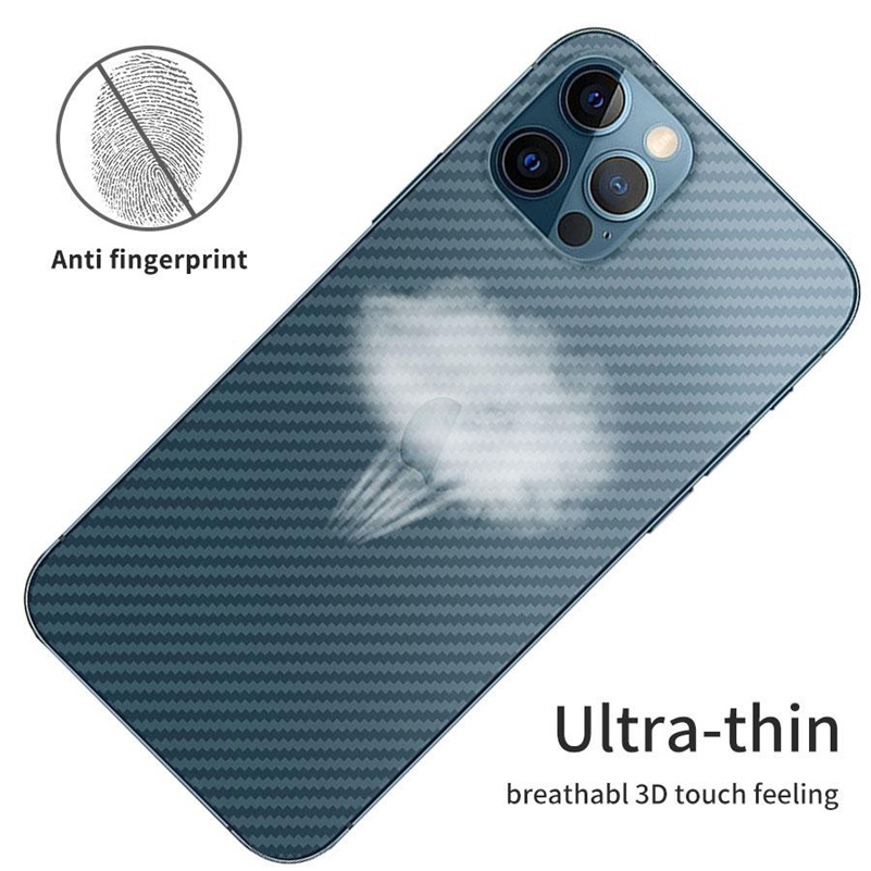 Film Pelindung Layar Transparan Carbon Fiber Untuk iPhone 13 12 Pro Max 12 Mini 11 Pro Max SE 2020 XR X XS Max 7 8 6 6s Plus