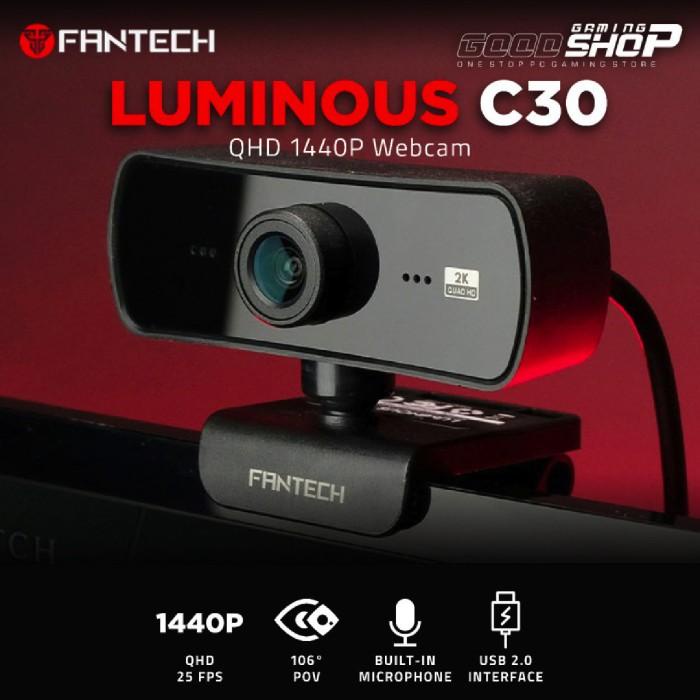 Cam Fantech Webcam 2K 4Mp Luminous C30 Qhd 1440P - Webcam