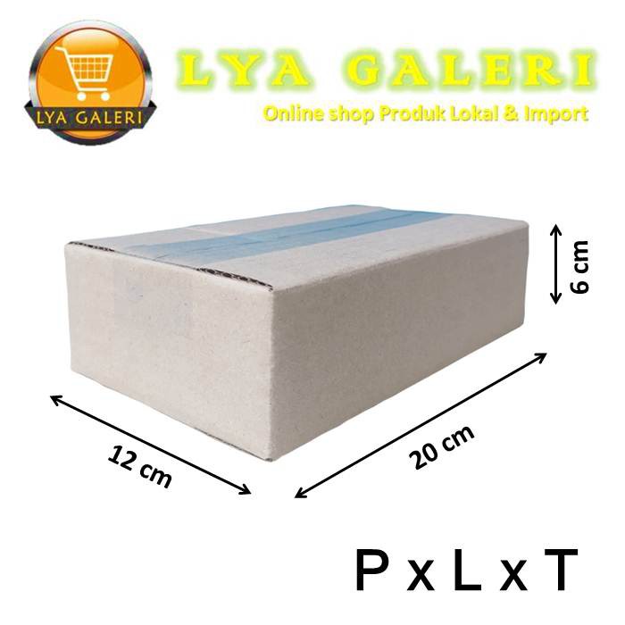 Kardus Packing KartonBox Uk.20x12x6 cm Luar Polos Dalam Ada Tulisan-3