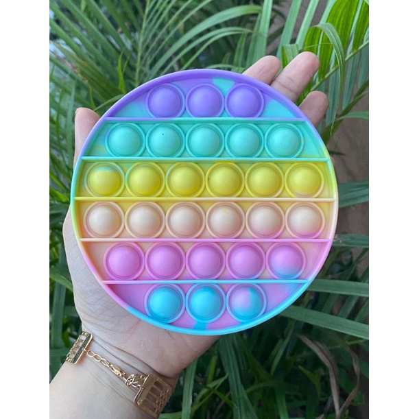 (TERBARU) POP IT SERI PASTEL KARAKTER POP IT RAINBOW PASTEL MURAH KARAKTER-Bulat