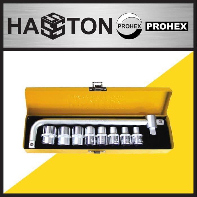 Hasston Prohex Kunci Sok Crum 10Pcs Segi 6 (1730-001) socket set