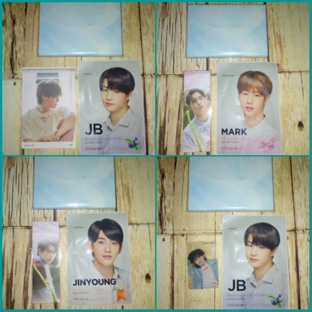 Jinyoung JB Mark set present you bookmark postcard set it's skin mask sheet masker masksheet got7
