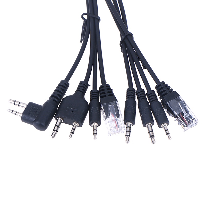 {LUCKID}8 in 1 computer usb programming cable for handy walkie talkie car radio