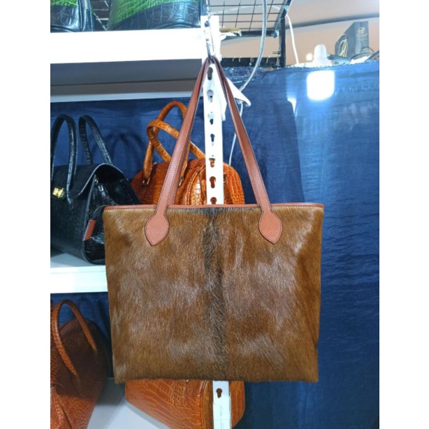 TAS KULIT SAPI MILL KOMBINASI BULU