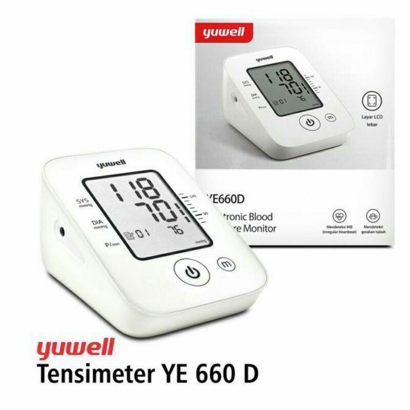 Yuwell Pengukur Tekanan Darah Tensi Electronic Blood Presure Monitor YE660D