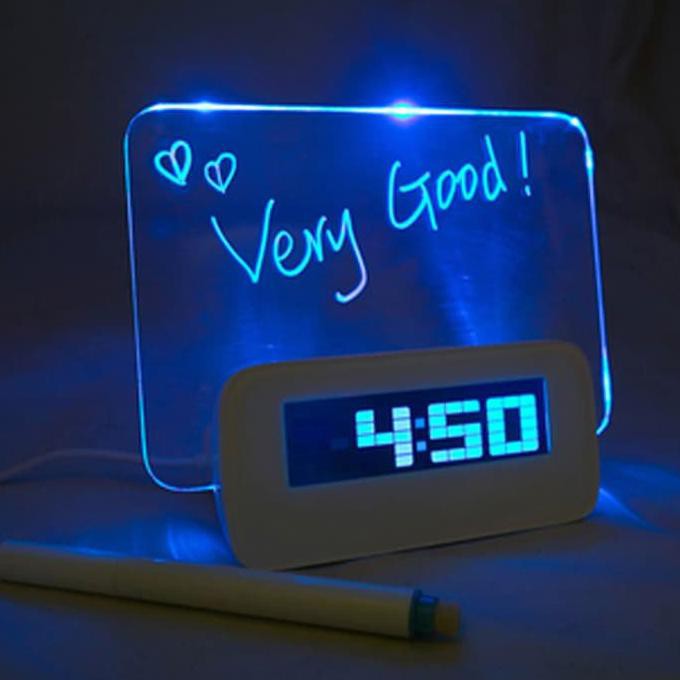 

Terbaru Digital Memo Clock With Led Board + Spidol - Alarm, Date, Temperature Original