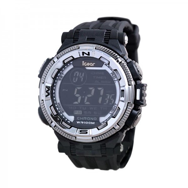 IGEAR I21-1918 - Jam Tangan Pria - Hitam-Silver