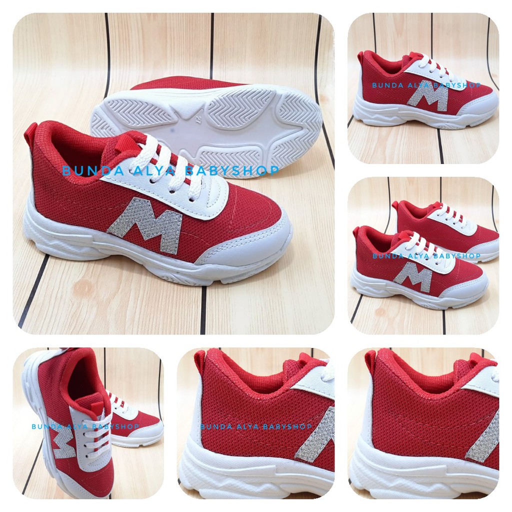 Sepatu Anak Laki Sneakers Usia 6 Tahunan MERAH Size 29  Sepatu Anak Laki Laki Sporty SALE